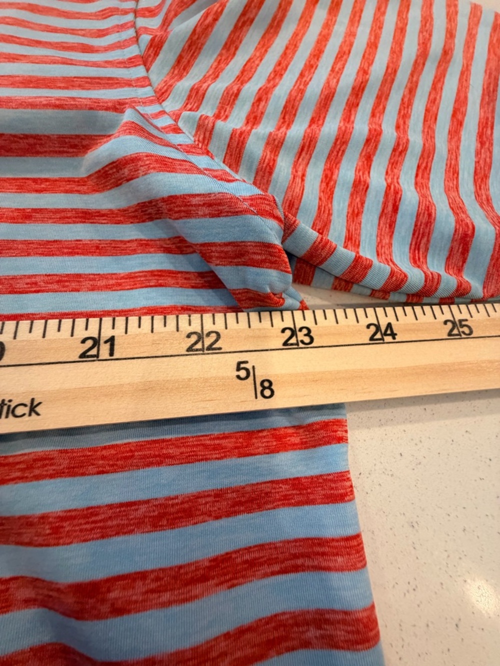 FootJoy Men's Striped Red and Light Blue Polo Shirt - Picture 4 of 6